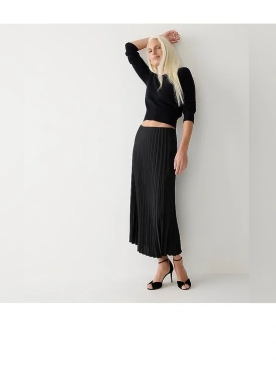 NWT J. Crew pleated midi skirt Gwyneth XL pull on - Picture 1 of 5